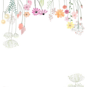 Liebe in Blüte   Romantische Wildblumen-Dankeskart Dankeskarte