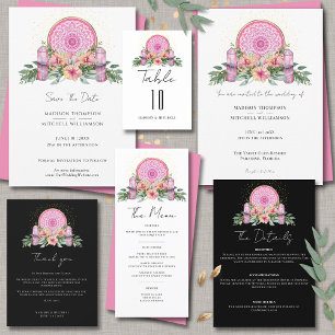 Rosa Mandala Crystals Metaphysische Hochzeit Save The Date