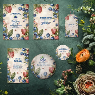 Wasserfarbe Berry Sweet Baby Dusche Pappteller