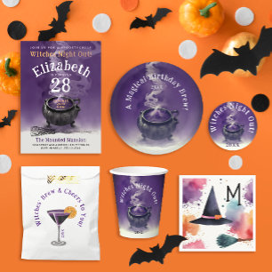 Spaß verzaubern farbiges Halloween Hexenwasser Serviette