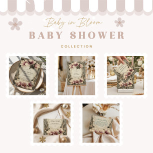 Vintage Magnolie Baby Shower Einladung