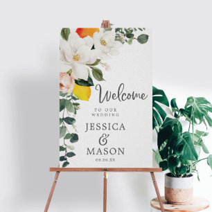 Magnolia Citrus Hochzeitseinladung Einladung