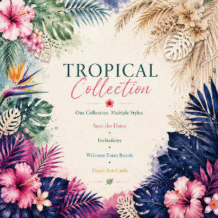 Tropische Insel-Sonnenuntergang-Palmen-Hibiskus-Ho Einladung