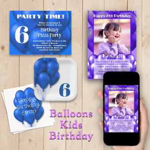 Lila Balloons Chiles Geburtstagszeitvorlage Pappbecher