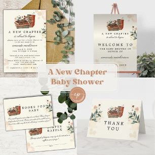 Ein neues Kapitel beginnt mit der Babydusche Magneteinladung