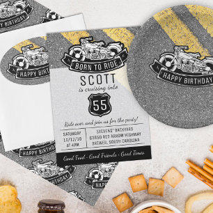 Motorrad-Happy Geburtstag Party Geschenk & Gefalle Ovaler Aufkleber