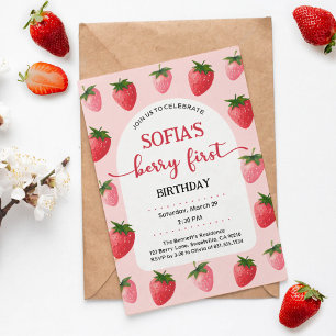 Strawberry Berry First Birthday Pappbecher