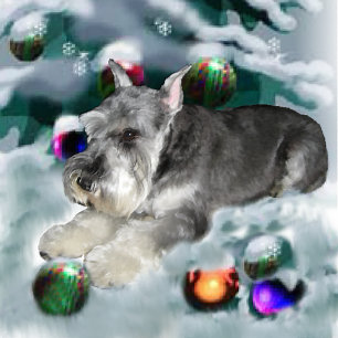 Miniature Schnauzer Weihnachtsgeschenke Feiertagskarte