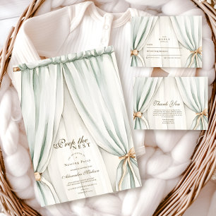 Neutrales Party-Babydusche Einladung