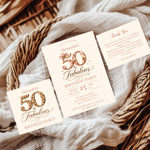 Western Cowgirl 50 & Fantastischer Geburtstag Dankeskarte