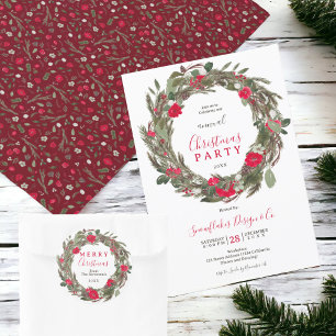 Winterfest Kranz Weihnachtskonzern Party Einladung