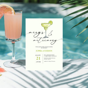 Margs & Matrimony Grüner Limette-Junggesellinnenab Quadratischer Aufkleber