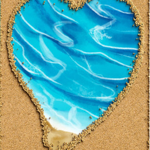 Beach Seashore Sand Hearts Paare Dusche lädt ein