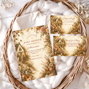 Whimsical Boho-Kürbis-Baby-Party Einladung