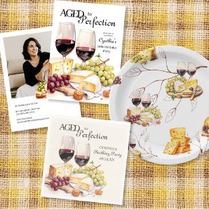 Geboren an Perfection Wein und Käse T-Shirt