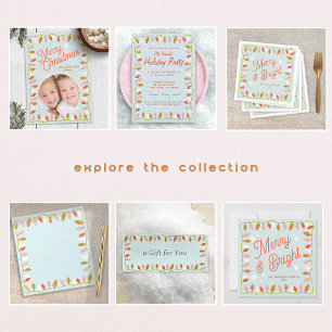 Frohe Weihnachts-Lichter Foto-Karte ein Bild Feiertagskarte