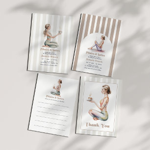 Pilates & Lattes Wellness Geburtstagsfoto Dankeskarte