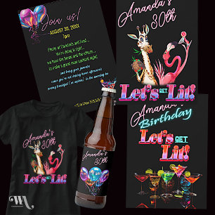 Neon Blacklight Abstrakt Glass Geburtstag Untersetzer