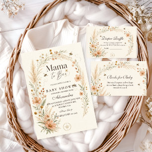 Botanische Mama-To-Bee-Baby-Party Einladung