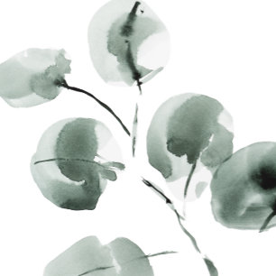 Grüne Eukalyptus Moderne Hochzeit Einladung