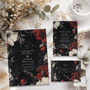 Dekorative Jugendstil-Hochzeit Dankeskarte