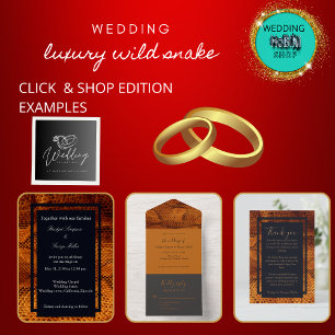 Hochzeitsfest mit wilder Schlange All In One Einladung