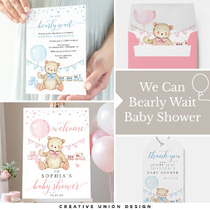 Teddy Bear Girl Book Request Baby Showkarte Begleitkarte