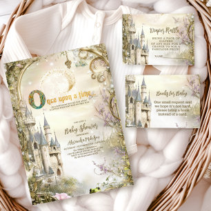 Märchenprinzessin Schloss Baby Shower Einladung