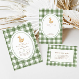 Kleines Entlein   Klassische neutrale Babyparty Einladung