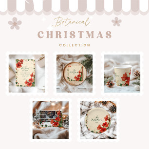 Rustic Red Amaryllis Christmas Einladung
