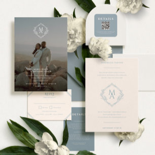 Hochzeitsticker für QR-Code Quadratischer Aufkleber