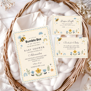 Verspielte Hummel-Baby-Party Einladung