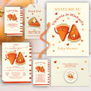 Kleine Süsse Pumpkin Pie Herbstdusche Baby Runder Aufkleber