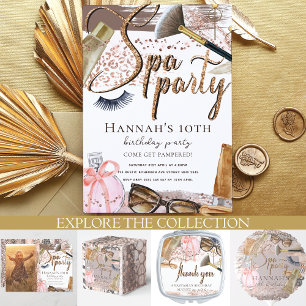 Wellness-Center Birthday Luxury Safari Design Einladung