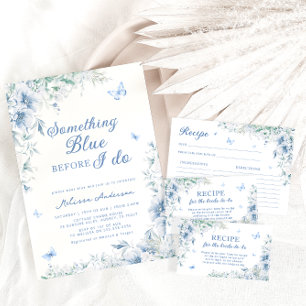 Etwas Blau bevor ich Elegantes Brautparty mache Einladung