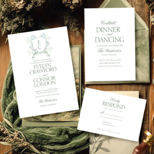 Elegantes Wappen Begrüßungsschild Poster