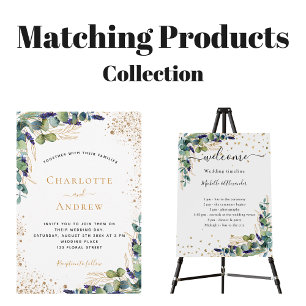 Eukalyptus greenery QR Code UAWG Luxus Hochzeit Einladung