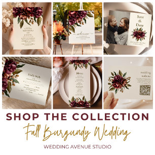 Boho Autumn Wildblume Botanical Wedding Einladung