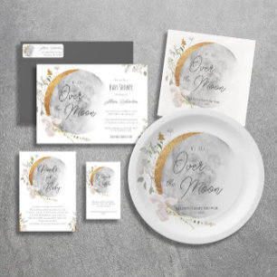 Goldbücher von Boho für Babydusche Begleitkarte