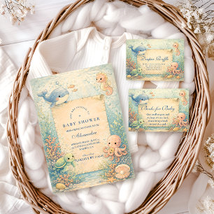 Geschichte unter dem Meer Baby Shower Einladung