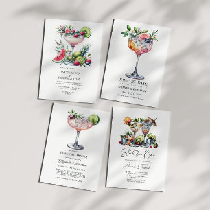 Exotische Florale Pinke Cocktail-Hochzeit im Urlau Save The Date