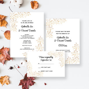 Ahornleaf-Edge-Hochzeit im Herbst Save the Date