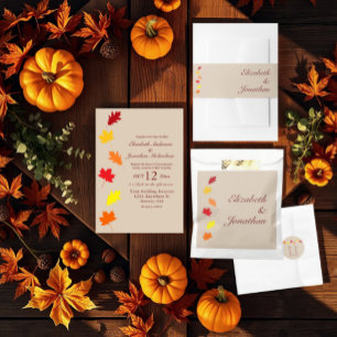 Herbstliche Hochzeit Einladung