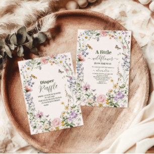 Elegante Wildblume Meadow Baby Shower Einladung