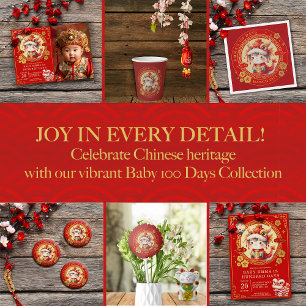 Chinesisches traditionelles Baby 100 Tage 百 日 Einl Serviette