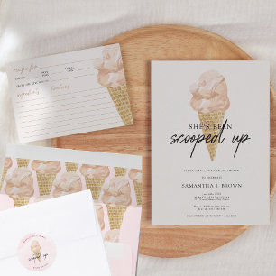 Chic Modern Watercolor Ice Creme Brautparty Runder Aufkleber