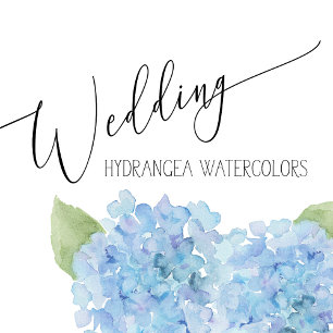 Foto Wedding Einladung - Blue Hydrangeas
