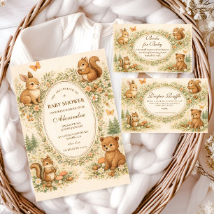 Waldtiere Windel-Raffle Begleitkarte