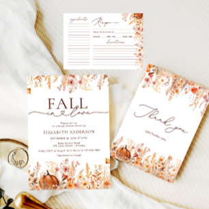 Boho fall Pumpkin Brautparty Rezept Card