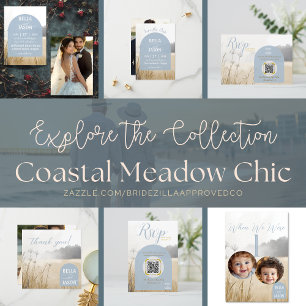 Tafelkarte "Coastwiadow Chic Childhood Pic" Tischnummer